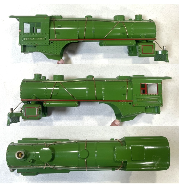 SHELL / BOILER / GREEN / W/STEAM CHEST, PILOT, & SOME DETAILS / SCRATCHES & CHIPS / DORFAN 1134 / AS SHOWN