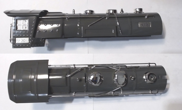 SHELL / BOILER COMPLETE / GRAY W/NICKEL / TINPLATE O GAUGE 263E TRADITIONAL / MTH