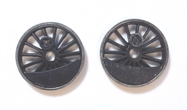WHEEL SET / STEAM DRIVERS / 35.5 mm D / 2 CENTER BLIND 